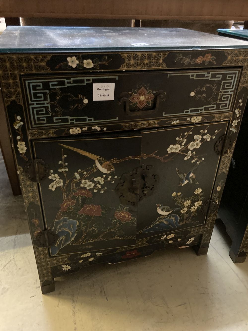 A pair of small Japanese lacquer chests, width 50cm depth 39cm height 61cm